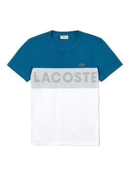 T-Shirt Lacoste Sport Colorblock Azul Homem