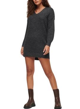 Vestido Superdry V Neck Knit Cinza para Mulher