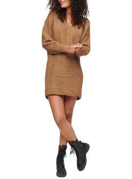 Vestido Superdry V Neck Knit Marrom para Mulher