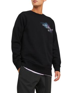 Sweat Jack & Jones Nebulosas Preto para Homem