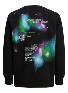 Sweat Jack & Jones Nebulosas Preto para Homem