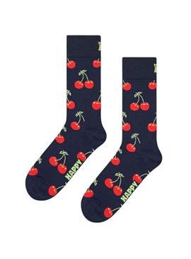 Maias Happy Socks Cherry Pretos para Homem