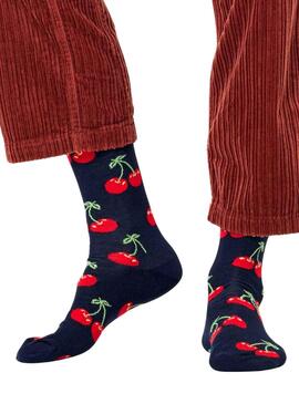 Maias Happy Socks Cherry Pretos para Homem