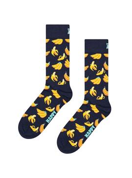 Maias Happy Socks Banana Pretos para Homem