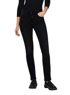 Calças Jeans Only Sui Slim Preto para Mulher