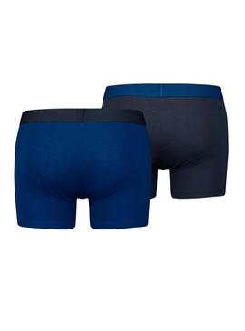 Cuecas Levis Men Solid Boxer Azul Homem