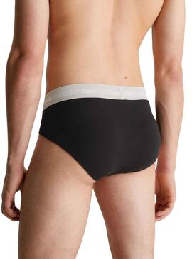 Pack 3 Cuecas Calvin Klein Hip Breve Preto