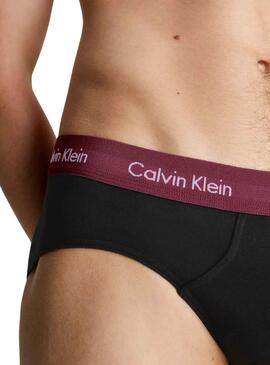Pack 3 Cuecas Calvin Klein Hip Breve Preto