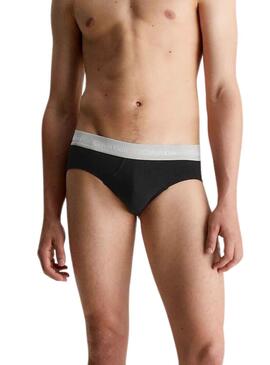 Pack 3 Cuecas Calvin Klein Hip Breve Preto