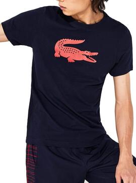 T-Shirt Lacoste Sport Croco Oversized Marinha Home