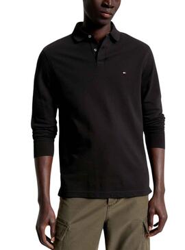 Polo Tommy Hilfiger 1985 Regular Preto para Homem