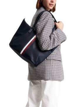 Bolsa Tommy Hilfiger Poppy Tote Corp Azul Marinho Mulher