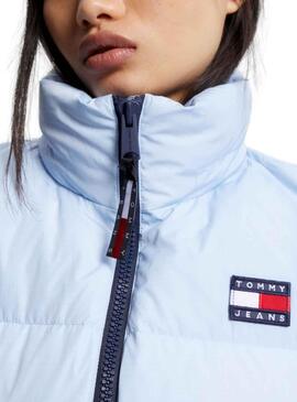 Casaca Tommy Jeans Alaska Puffer Azul Mulher