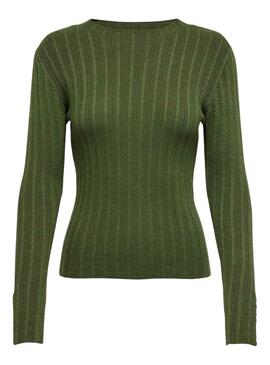 Camisola Only Dima Life Botão Verde Escuro Mulher.