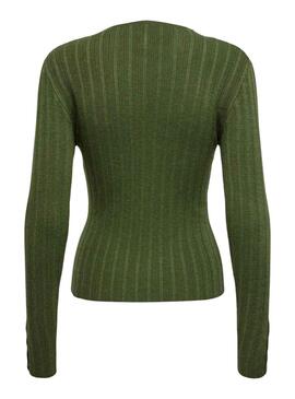 Camisola Only Dima Life Botão Verde Escuro Mulher.