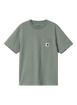T-Shirt Carhartt SS Pocket Verde para Mulher