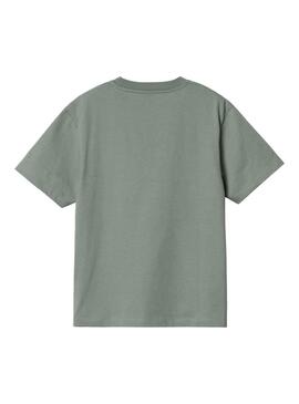 T-Shirt Carhartt SS Pocket Verde para Mulher