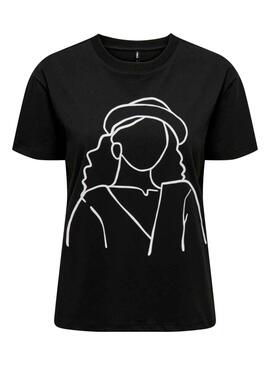 T-Shirt Only Cille Preto para Mulher