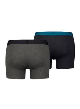 Pack 2 Cuecas Levis Solid Boxer Cinza Homem