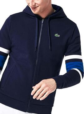 Sweat Lacoste Sport Zipper Listrado Homem