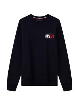 Sweat Tommy Hilfiger New York Flag Preto Homem