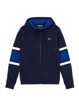 Sweat Lacoste Sport Zipper Listrado Homem