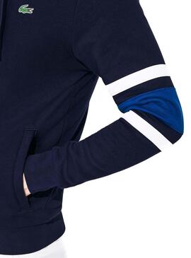 Sweat Lacoste Sport Zipper Listrado Homem