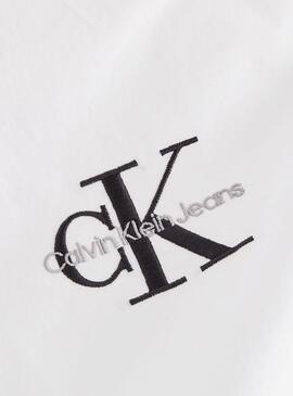 Camisa Calvin Klein Loose Monologo Branco Mulher