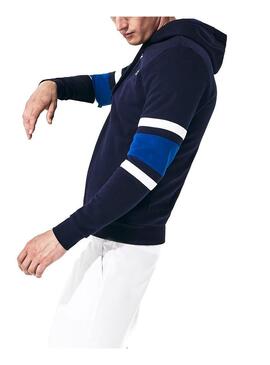 Sweat Lacoste Sport Zipper Listrado Homem