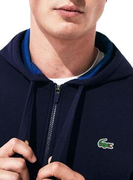 Sweat Lacoste Sport Zipper Listrado Homem