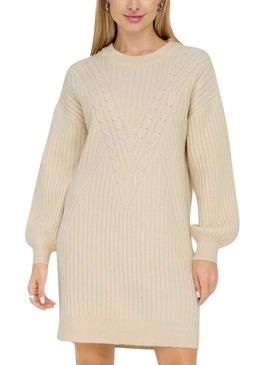 Vestido Only Lallie Beige para Mulher