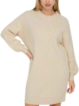 Vestido Only Lallie Beige para Mulher