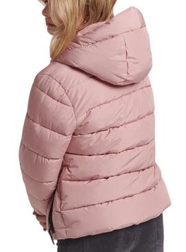 Casaca Superdry Spirit Sports Puffer Rosa Mulher