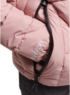 Casaca Superdry Spirit Sports Puffer Rosa Mulher