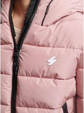 Casaco Superdry Spirit Sports Puffer Rosa Mulher