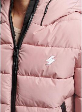 Casaca Superdry Spirit Sports Puffer Rosa Mulher