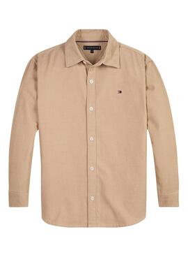 Camisa Tommy Hilfiger Corduroy Beige para Menino