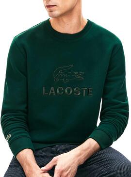 Sweat Lacoste Logo bordado Verde Homem