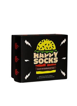 Pack 2 Happy Socks Hambúrguer Presente para Homem e Mulher