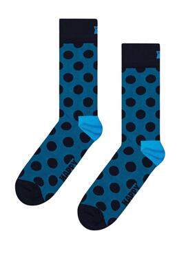 Maias Happy Socks Big Ponto Azul Marinho Homem Mulher