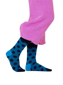 Maias Happy Socks Big Ponto Azul Marinho Homem Mulher