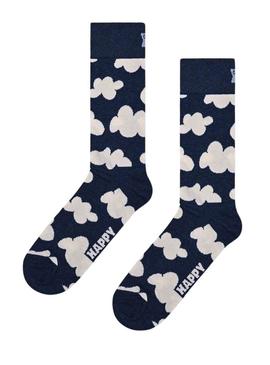 Maias Happy Socks Cloudy Pretos Homem Mulher