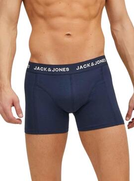 Pack 3 Cuecas Jack & Jones Azul Marinho Homem