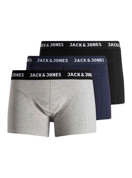 Pack 3 Cuecas Jack & Jones Multi Homem