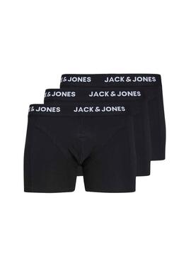 Pack 3 Cuecas Jack & Jones Pretos Homem