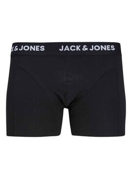 Pack 3 Cuecas Jack & Jones Pretos Homem