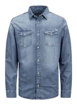 Camisa Denim Jack & Jones Sheridan Azul Homem