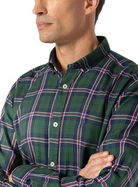 Camisa El Pulpo Frames Verde Botella para Homem