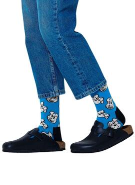 Maias Happy Socks Doggo Azul Homem e Mulher