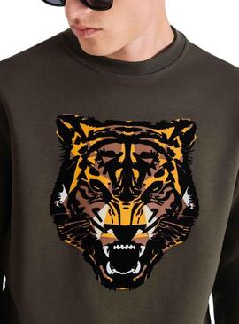 Sweat Antony Morato Tigre Verde Militar Homem